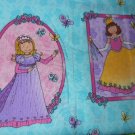MadieBs Fairy Princess Portraits on Aqua Custom Cotton Toddler Bed Sheet Set 3 Pc