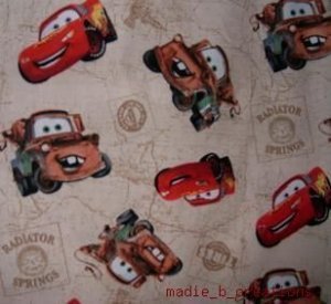 Tan Cars 3 Piece Set  Kinder Nap Mat Pad Cover w/Name