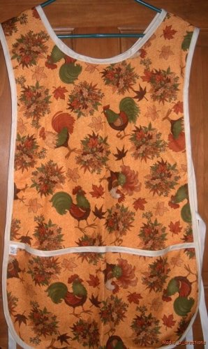 MadieBs Hens and Roosters Fall Colors Cotton New Custom Smock Cobbler Apron