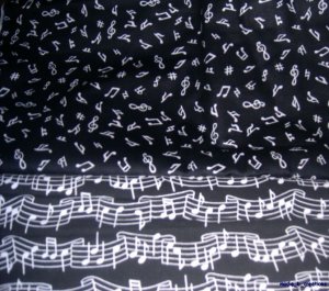 MadieBs Black Music Notes  Cotton New Custom Smock Cobbler Apron
