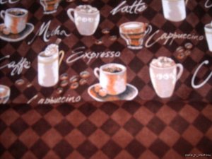MadieBs Brown Coffee Cup Java Joe  Cotton New Custom Smock Cobbler Apron
