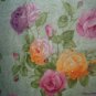 MadieBs Pink Yellow Roses on Green Cotton New Custom Smock Cobbler Apron