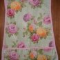 MadieBs Pink Yellow Roses on Green Cotton New Custom Smock Cobbler Apron