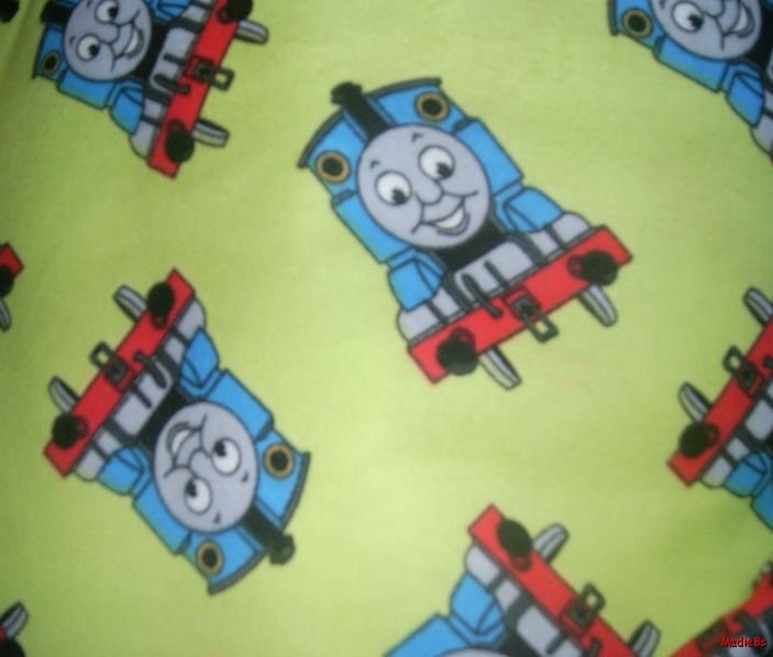 MadieBs Set of 2 Thomas the train Flannel Fitted Cotton Crib Sheets