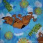 MadieBs Set of 2 Scooby Doo Aqua Fitted Cotton Crib Sheets
