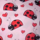 MadieBs Lady Bugs on Pink Cotton Nap Mat Pad Cover w/Name