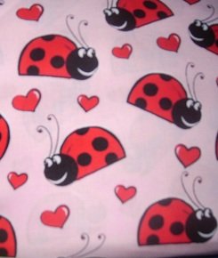 MadieBs Lady Bugs on Pink Cotton Nap Mat Pad Cover w/Name