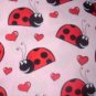 MadieBs Lady Bugs on Pink Cotton Nap Mat Pad Cover w/Name