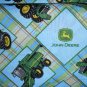 MadieBs John Deere Tracter  Blue Plaid  Nap Mat Pad Cover 3 piece set  w/Name