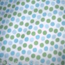 MadieBs Blue and Green Dots Fitted  Crib Sheet Custom New