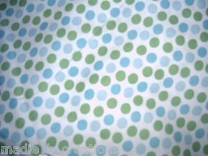 MadieBs Blue and Green Dots Fitted  Crib Sheet Custom New