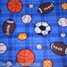 MadieBs Sports Equiptment on Blue Fitted  Crib Sheet Custom New
