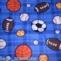 MadieBs Sports Equiptment on Blue Fitted  Crib Sheet Custom New