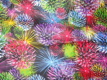 MadieBs Bright Fireworks with Yellow Trim New Custom Smock Cobbler Apron