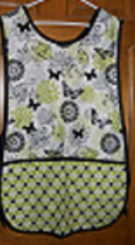 MadieBs Biutterflies with Plaid and Circles New Custom Smock Cobbler Apron