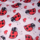 MadieBs Red LadyBugs on Pink Cotton Crib/ Toddler Bed Sheet Set 3 Pc