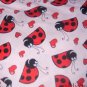 MadieBs Red LadyBugs on Pink Cotton Crib/ Toddler Bed Sheet Set 3 Pc