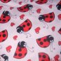 MadieBs Red LadyBugs on Pink Cotton Crib/ Toddler Bed Sheet Set 3 Pc
