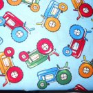 MadieBs tractors on Blue Cotton Personalized Custom  Pillowcase  w/Name