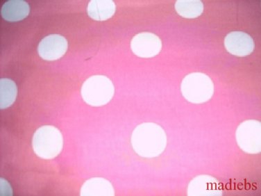 MadieBs Pink and White Polka Dot Cotton Personalized Custom  Pillowcase  w/Name
