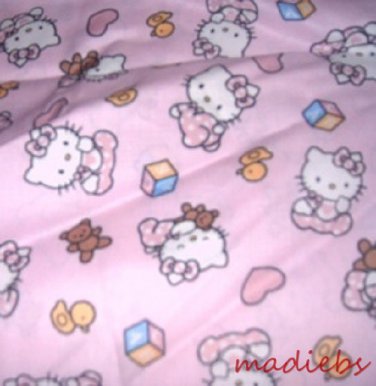 MadieBs Pink Hello Kitty  Cotton Personalized Custom  Pillowcase  w/Name