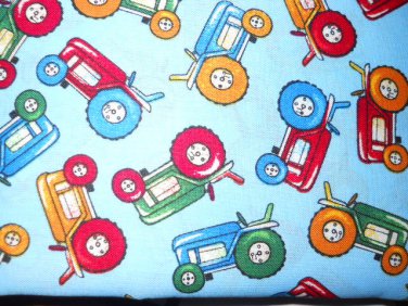 MadieBs Multicolored Tractors Kinder Nap Mat Pad Cover w/Name