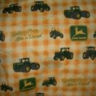 MadieBs Custom  John Deere Yellow Plaid 3 Piece Toddler Sheet Set