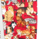 MadieBs Dogs and Cats on Red  Plastic Bag Holder Dispenser