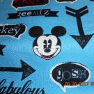 MadieBs Custom  Mickey Mouse Crib or Toddler Bed 3 Piece Sheet Set with Name