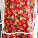 MadieBs Custom Bright Red Apples Smock Apron with Nice Large Pockets