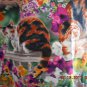 MadieBs Custom Gardem Cats Flowers Smock Apron with Nice Large Pockets