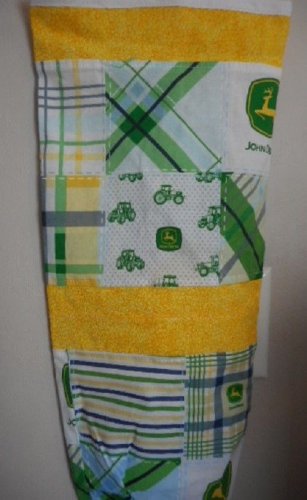 MadieBs John Deere Plaid with Yellow Trim Bagholder Dispenser for Plastic Bags