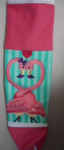MadieBs Pink Flamingo Pair Design Bagholder Dispenser for Plastic Bags