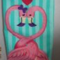 MadieBs Pink Flamingo Pair Design Bagholder Dispenser for Plastic Bags