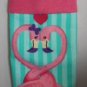 MadieBs Pink Flamingo Pair Design Bagholder Dispenser for Plastic Bags