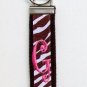 Brown Zebra on Brown Belt with Bubblegum Pink Initial
