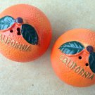 Vintage California Orange Salt and Pepper Shakers