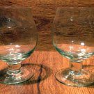 Mismatched Pair of Mini Brandy Snifters Wine Tasting Glasses