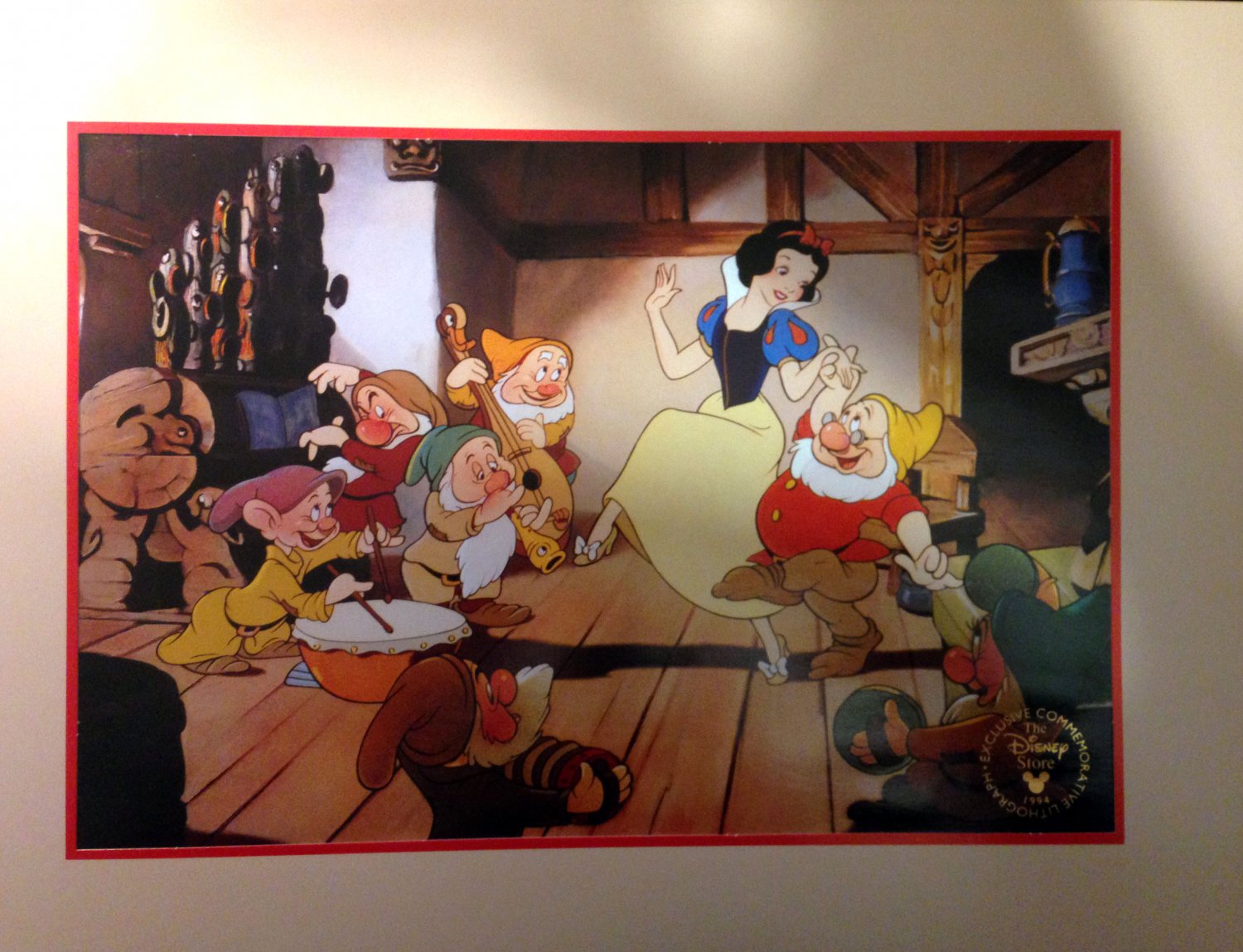 Walt Disney Snow White Seven Dwarfs Exclusive Commemorative Lithograph