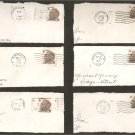 Set of Six Franklin D. Roosevelt 6 Cent Postage Stamps Post Marks - 1968 S564