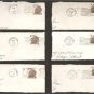 Set of Six Franklin D. Roosevelt 6 Cent Postage Stamps Post Marks - 1968 S564