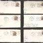 Set of Six Franklin D. Roosevelt 6 Cent Postage Stamps Post Marks - 1968 S564