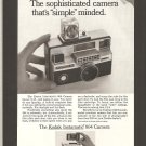 Vintage Kodak Instamatic 804 Camera Magazine Advertisement - 1967