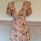 Soft Pink and Black Forever 21 Dress with Flower Print Size Small Medium