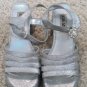 Halloween LARGE SIZE SILVER DISCO GLITTER SHOES SIZE 10