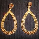 Luxury Crystal Pave Tear Drop Gold Plated Earrings