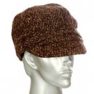 Jacquard Cabbie with Front Band Cabbie Hat Newsboy Cap Brown