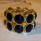 Vintage Design Bead Looking Plastic Stretch Bracelet  Bangle Black