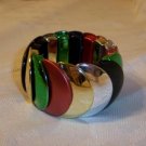 Vintage Design  Plastic Stretch Bracelet  Bangle Multi- color