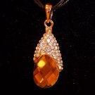 Vintage Looking Luxury Rhinestone Cubic Zirconia Pendant Necklace